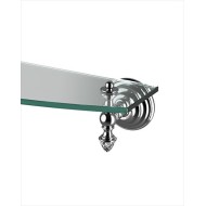 Diamond Glass Shelf L60xH10xD18,5 with Finish Polished Nickel DEVON&DEVON - 1