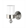 Gemstone Toothbrush holder with ceramic cup L7,5xH14,8xD13 with Polished Nickel finish DEVON&DEVON - 1