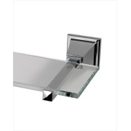 Time Glass shelf L61xH5.5xD18.8 with Chrome finish DEVON&DEVON - 1