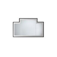 Frame Mirrors Vogue 1 Black glossy lacquered mirror L130xH77xD2 with Warm Gray internal frame DEVON&DEVON - 1