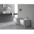 NEXT OPEN BIDET FILO MURO SENZA FORI LATERALI MONOFORO PURE FIX  360x560 Hatria 