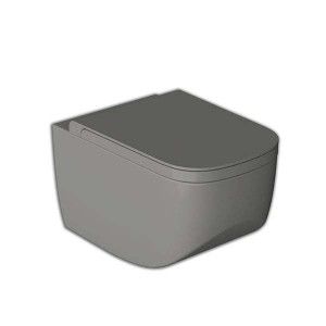 NEXT WC OU SOL  sans trous latéraux ANTRACITE PURE FIX rimless 360x560 Hatria 