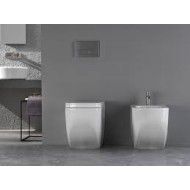 NEXT  WC AM BODEN ohne Seitenlöcher PURE FIX SCHWARZ MATT rimless 360x560 Hatria 