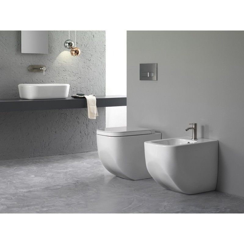 NEXT OPEN  Bidet 1 trou SANS TROUS LATERAUX PURE FIX NOIR MATT 360x560 Hatria 