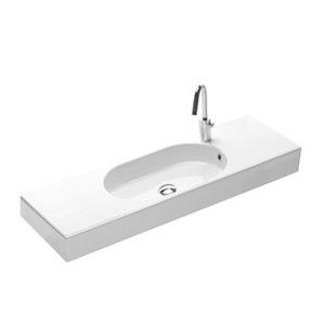 EMILY WALL-HUNG WASHBASIN AREA SINGLE HOLE106X35 HATRIA