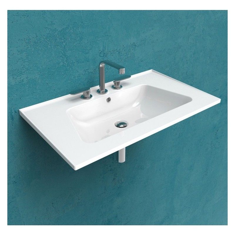 BLOOM CONSOLLE 85 SUSPENDU BLANC   - Ceramica Flaminia BM105LFAN