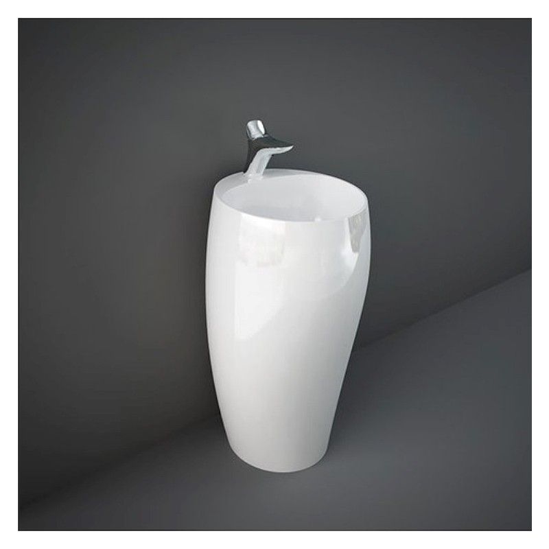 Freestanding washbasin 50cm one hole CLOUD White  Rak Ceramics