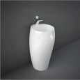 Freestanding washbasin 50cm one hole CLOUD White  Rak Ceramics