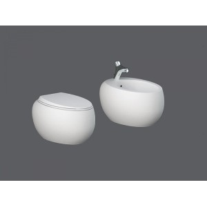 Wall-hung bidet single hole hidden fixings included CLOUD  Rak Ceramics