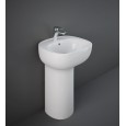 Lavabo sur pied ILLUSION 54 CM Blanc AVEC COUVERCLE GASPILLAGE  Rak Ceramics