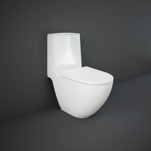 MONOBLOCK WC OFFEN HINTER SEITENBEFESTIGUNGEN 66x38x42cm   + KISTE Rak Ceramics