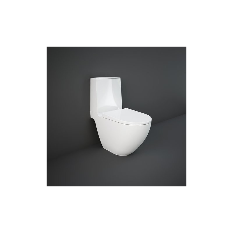 MONOBLOCK WC OFFEN HINTER SEITENBEFESTIGUNGEN 66x38x42cm   + KISTE Rak Ceramics