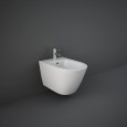 Matt White single hole wall hung bidet 52x36x32 cm FEELING  Rak Ceramics