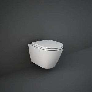 Hängendes WC RIMLESS  in Matt Weiß 52x36x32 cm + WC SITZ  FEELING Rak Ceramics