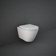 WC suspendu RIMLESS blanc mat 52x36x32 cm + COUVERCLE WC FEELING   Rak Ceramics