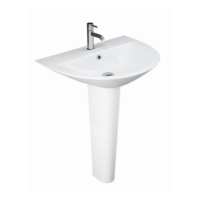 Oval wall-mounted washbasin Sensation  MORWB5001AWHA White Alpino Rak Ceramics