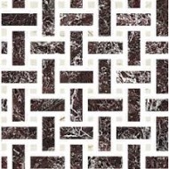 MARMOREA INTENSA ROSSO Levigato Mosaico Weave - Ceramica Fioranese M54MS2L FIORANESE CERAMICHE - 1