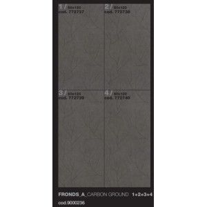 EARTHTECH/ DECORS COMFORT   FRONDS A1 CARBON GROUND   6MM 60X120  RETTIFICATO  - Floor Gres 772737 FLORIM ARCHITECTURAL DESIGN -