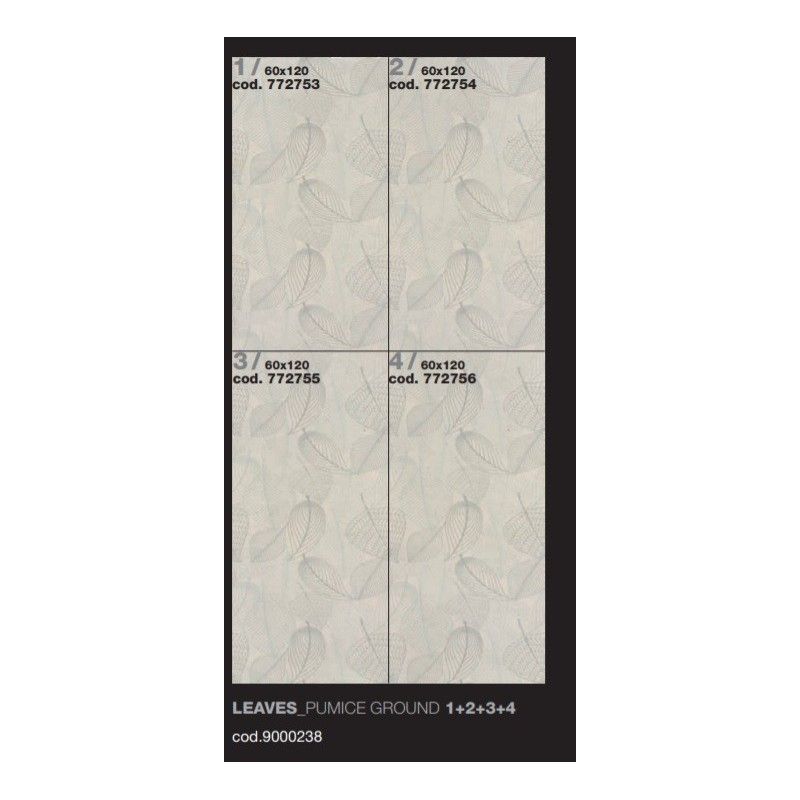 EARTHTECH/ DECORS COMFORT   LEAVES 4 PUMICE GROUND  6MM 60X120  REKTIFIZIERT  - Floor Gres 772756 FLORIM ARCHITECTURAL DESIGN - 
