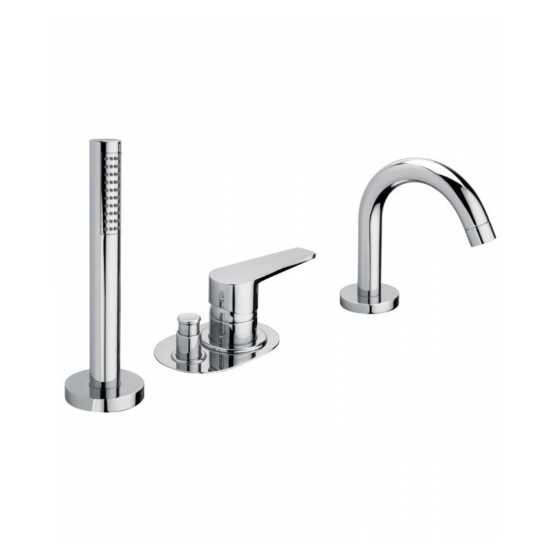 Bongio PI7 deck bath mixer with handshower set BONGIO RUBINETTERIE  - 2