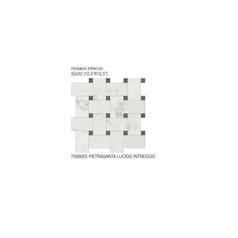 CAVE PIETRASANTA INTRECCIO LUCIDO MOSAICO 30X30 - Saime Ceramiche  7688055 SAIME CERAMICHE - 1
