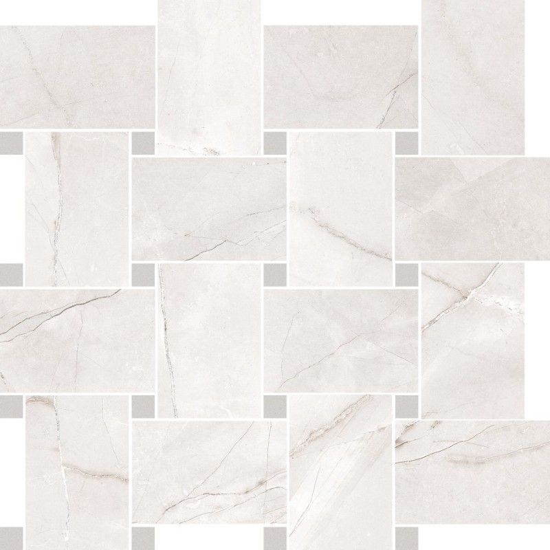 Pulpis Contrasti Bianco Poli  avec Tozz.Piombo Mosaique 30x30 - Cerdomus 72633 CERDOMUS - 1