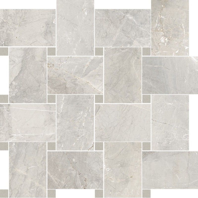 Sybil Contrasti Light Grey Levigato  con Tozz. Piombo Mosaico  30x30 - Cerdomus 84498 CERDOMUS - 1