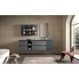 Mobile Bagno Composizione LIME 2.0 195cm Nobilitato Pietra Piasentina Grigio scuro - AZZURRA  Arredobagno AZZURRA GROUP - 1