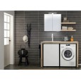 Mobile Bagno Lavanderia Composizione LIME 0 140cm Laccato Bianco Opaco - AZZURRA  Arredobagno AZZURRA GROUP - 1