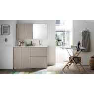 Armoire a linge de salle de bain Composition LIME 2.0 140cm Laqué Cenere Opaco - AZZURRA  Arredobagno AZZURRA GROUP - 1