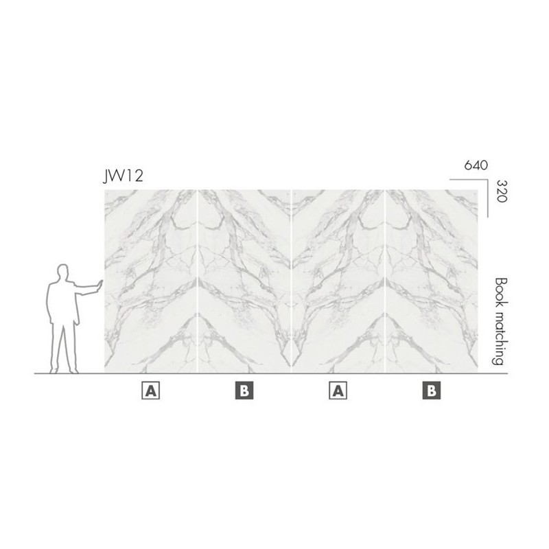 JEWELS JW 12_A SILK STUOIATO 12MM 162X324 STATUARIO LUNENSIS - Mirage  UA31 MIRAGE - 1