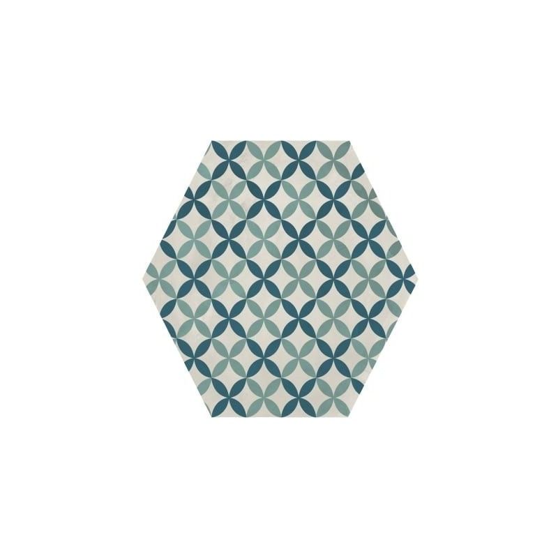 TERRA.ART ASTRO OCEANO/CIELO ESAGONA  25x21,6 -Marca Corona  I411 CERAMICHE MARCA CORONA  - 1