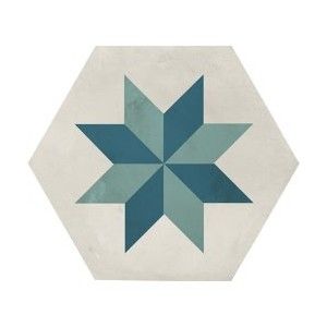 TERRA.ART STELLA OCEANO/CIELO Hexagon  25x21,6 -Marca Corona  I414 CERAMICHE MARCA CORONA  - 1