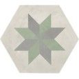 TERRA.ART STELLA SABBIA/MENTA Hexagon  25x21,6 -Marca Corona  I421 CERAMICHE MARCA CORONA  - 1