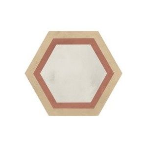TERRA.ART CORNICE TRAMONTO/CREMA Hexagon  25x21,6 -Marca Corona  I427 CERAMICHE MARCA CORONA  - 1