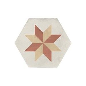 TERRA.ART STELLA TRAMONTO/CREMA Hexagon  25x21,6 -Marca Corona  I428 CERAMICHE MARCA CORONA  - 1