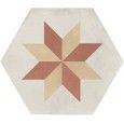 TERRA.ART STELLA TRAMONTO/CREMA ESAGONA  25x21,6 -Marca Corona  I428 CERAMICHE MARCA CORONA  - 1