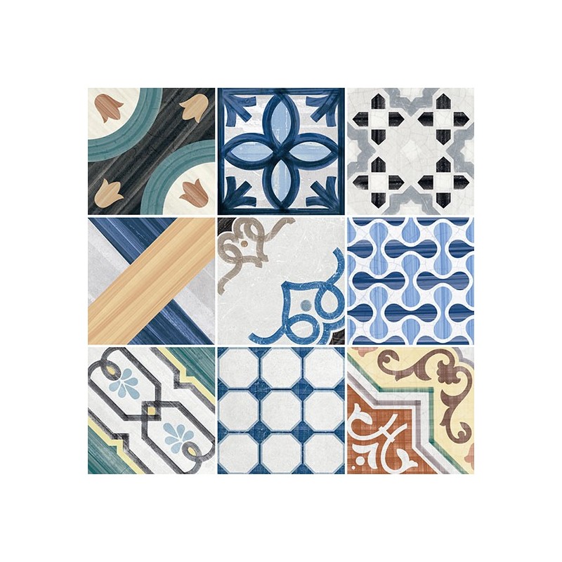 CEMENTINE SHINY  MIX COL 20X20 POLI FIORANESE CERAMICHE - 1