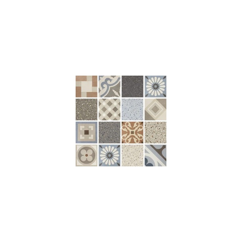CEMENTINE RETRÒ_MIX 20X20 RETTIFICATO FIORANESE CERAMICHE - 1