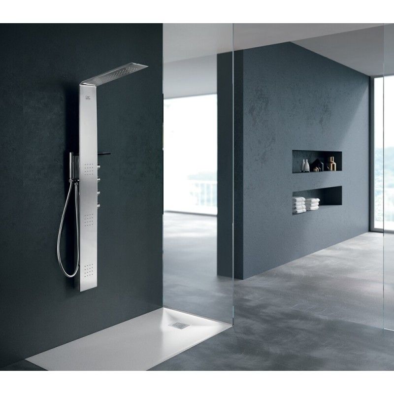 SHOWER COLUMN Lama Acciaio 167x52x18 - Hafro - Geromin