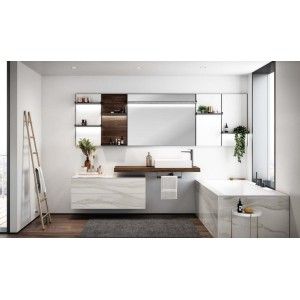 Eclipse Badezimmerschrank H200xB300xP50 cm Zusammensetzung ECL 02 - Hafro - Geromin