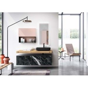 Eclipse Badezimmerschrank H200xB141,4xP50 cm Zusammensetzung ECL 03 - Hafro - Geromin