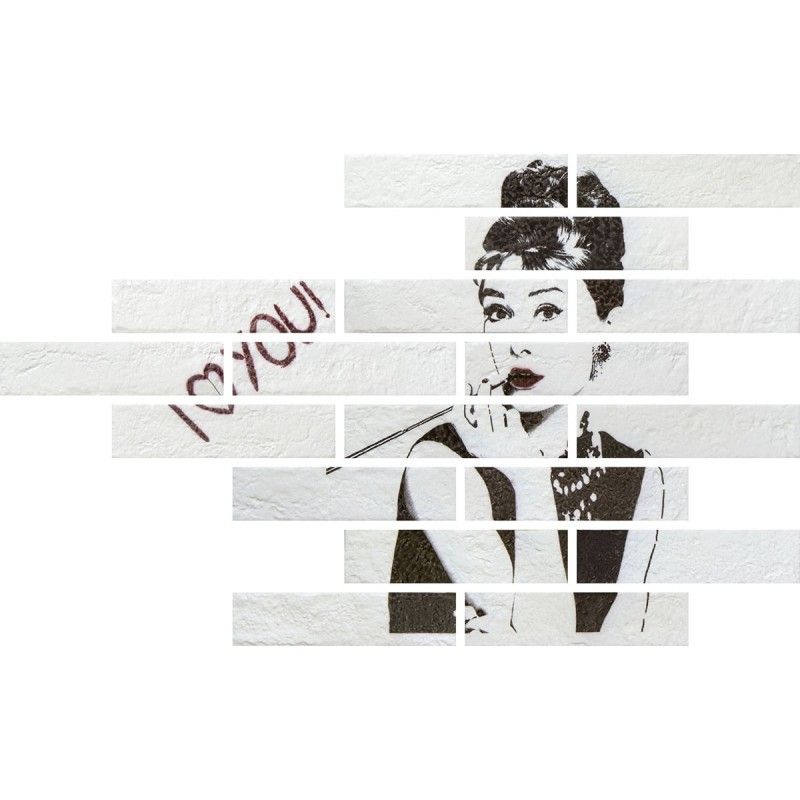 NEW YORK WHITE IMAGE COMPO BRICK  6x25 - ( 56x78 ) -  J85876 Ceramiche Rondine CERAMICA RONDINE - 1