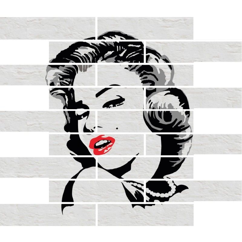 TRIBECA WHITE MARILYN  6x25 - ( 63x52 ) -  J86206 Ceramiche Rondine CERAMICA RONDINE - 1