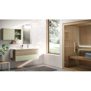 Change Bathroom cabinet H200xL155,3xP50,5 cm Composition CHA 01 - Hafro - Geromin