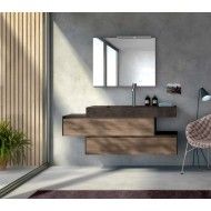 Change Meuble de salle de bain H200xL145,2xP50,5 cm Composition CHA 14 - Hafro - Geromin