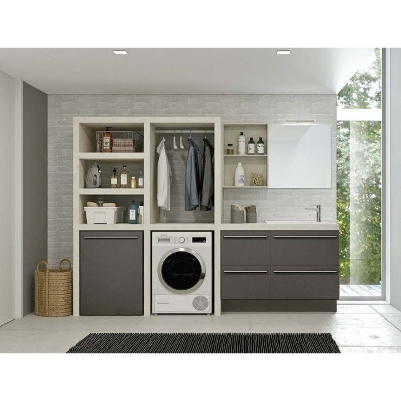 Laundry cabinet - Store - H200xL268,3xP65 cm Composition STO 07 - Hafro - Geromin