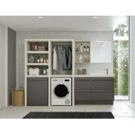 Laundry cabinet - Store - H200xL268,3xP65 cm Composition STO 07 - Hafro - Geromin
