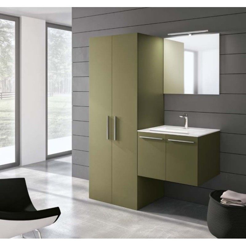 Laundry cabinet - Store - H200xL140,3xP65 cm Composition STO 13 - Hafro - Geromin