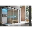 ETHOS C hammam con Doccia Integrata + Sauna 295x120xH.215 Angolo/Parete - Hafro - Geromin